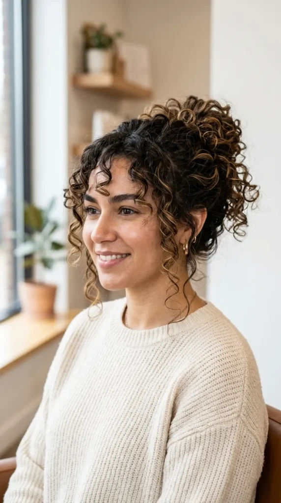 Loose Curly Bun