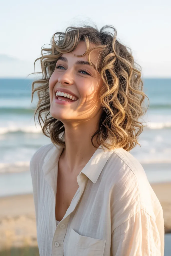 Loose Curly Shag for Wavy Hair Types