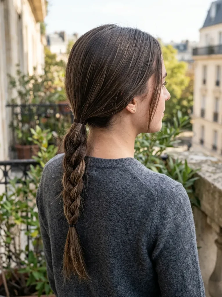 Low Braided Ponytail