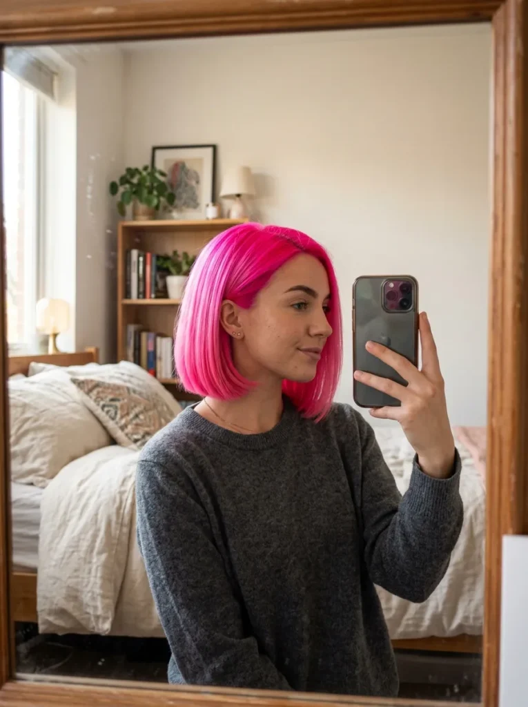 Neon Pink Bob