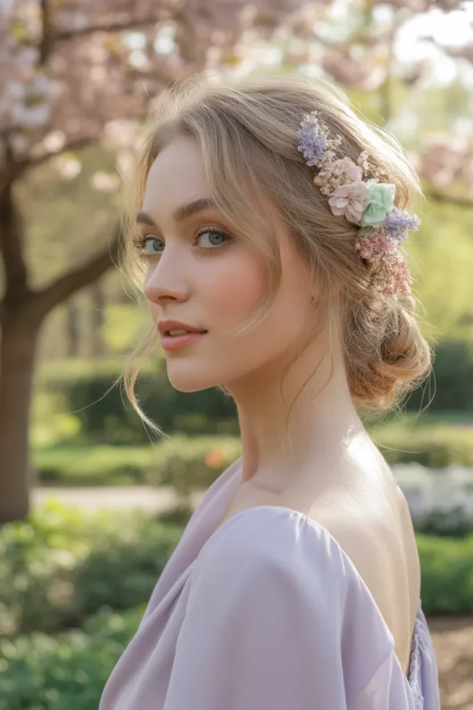 Pastel Floral Updo