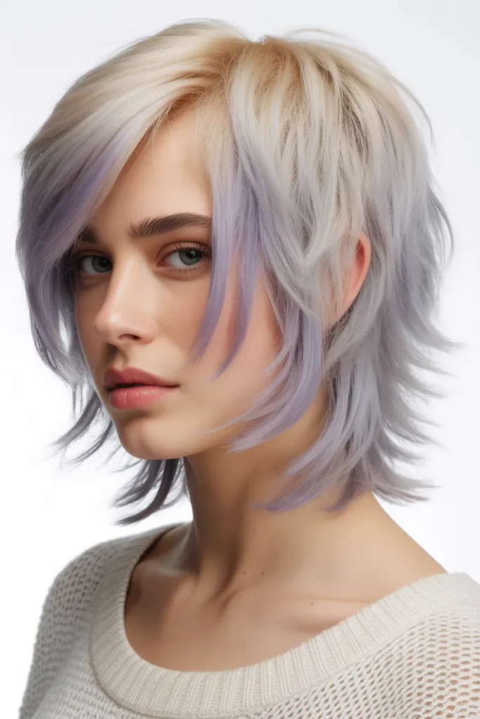 Platinum Blonde Emo Shag