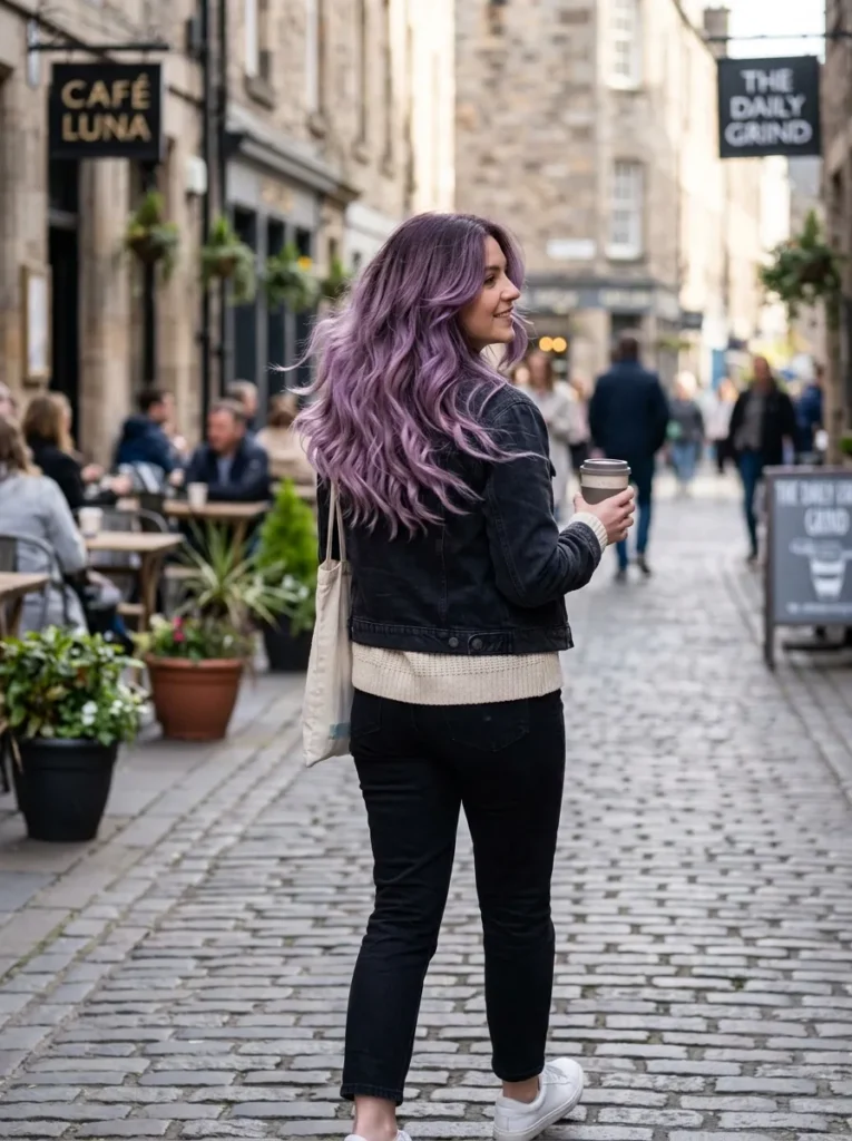 Purple Balayage Waves