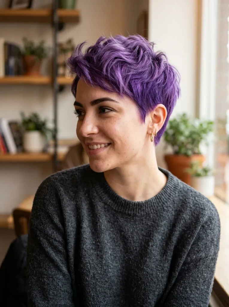 Purple Pixie Cut