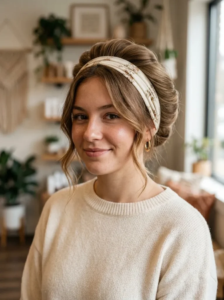 Rolled Headband Updo