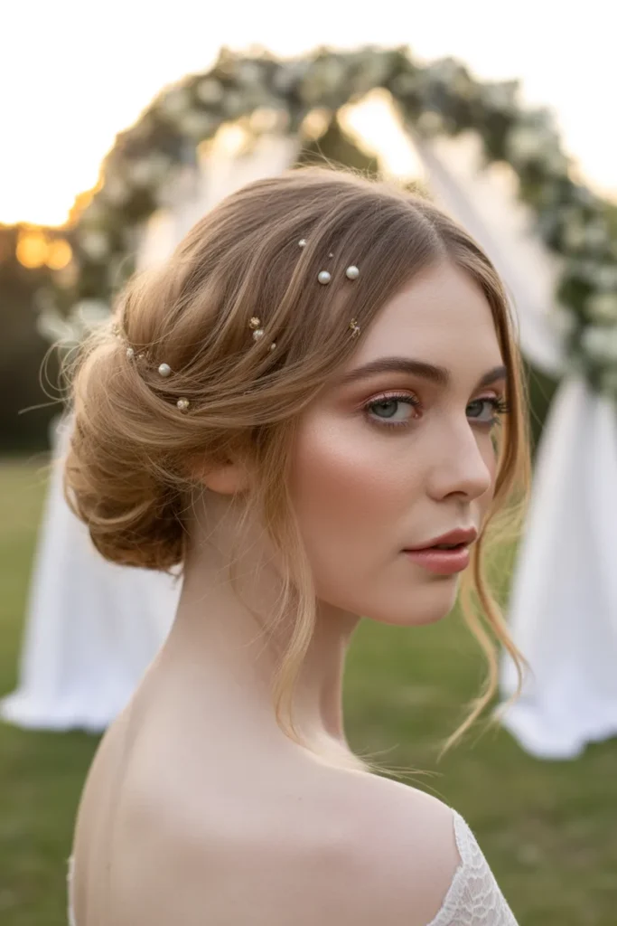 Romantic Loose Updo With Soft Tendrils