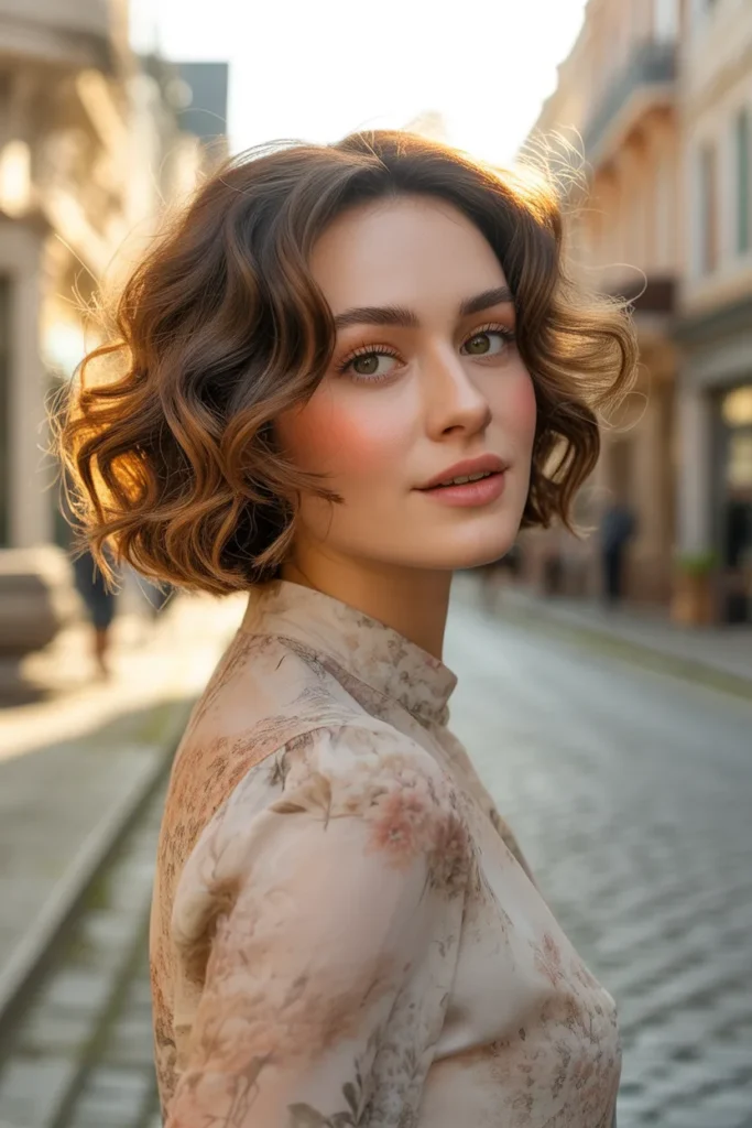 Romantic Wavy Long Pixie Bob With Soft Curls