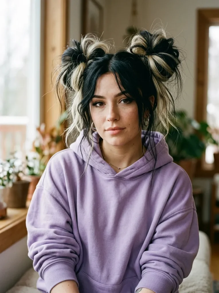 Scene-Style Space Buns