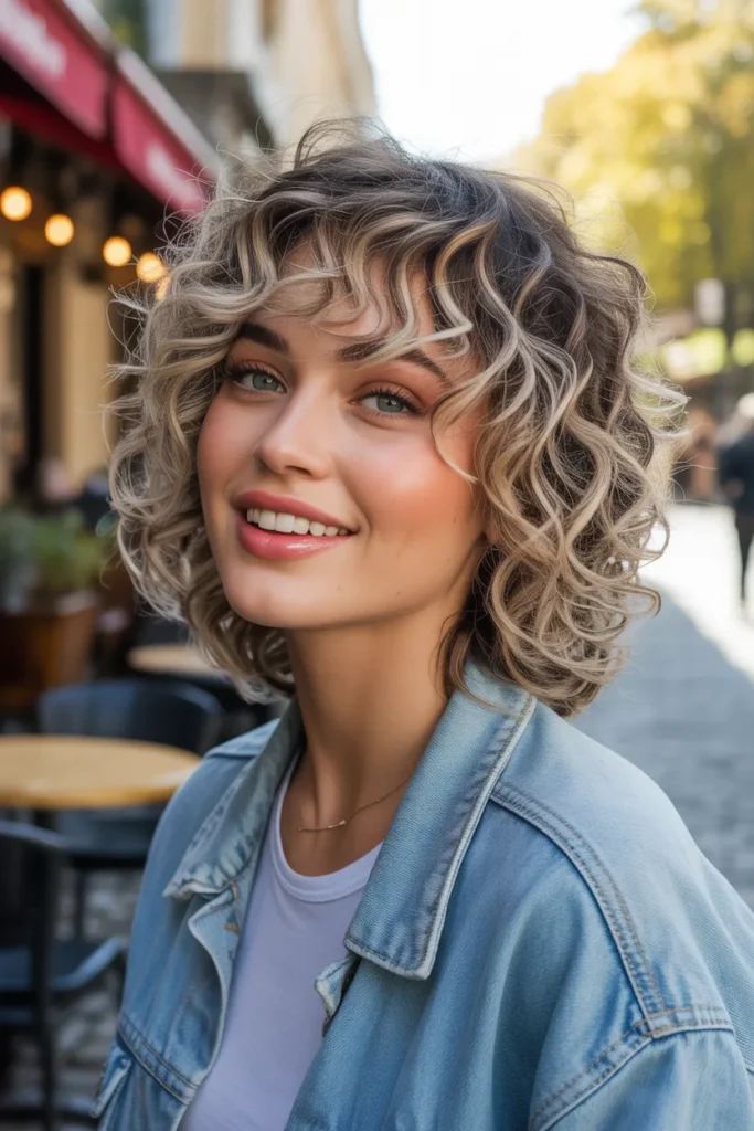 Short Curly Shag for Fine Thin Hair