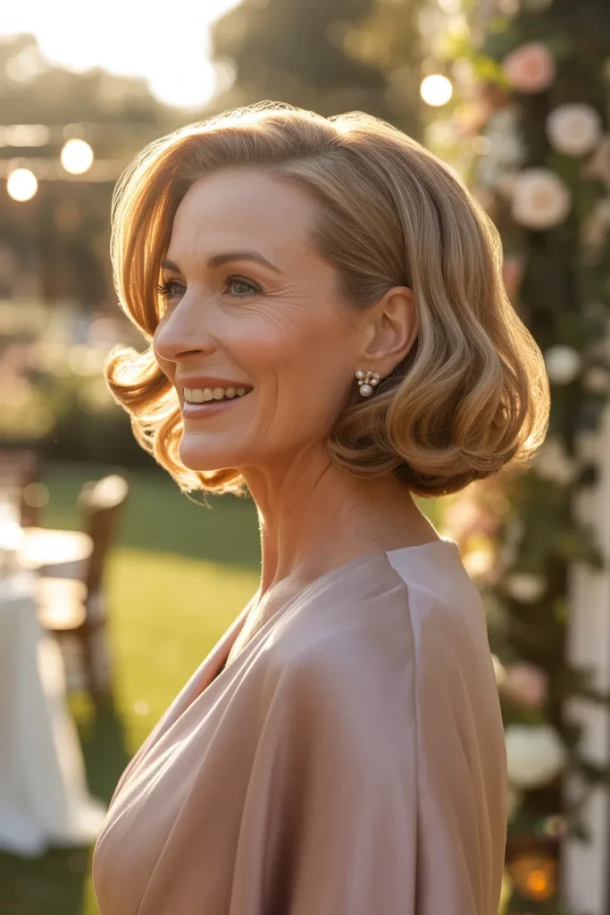 Short Hairstyles for Women Over 50 for Wedding Season