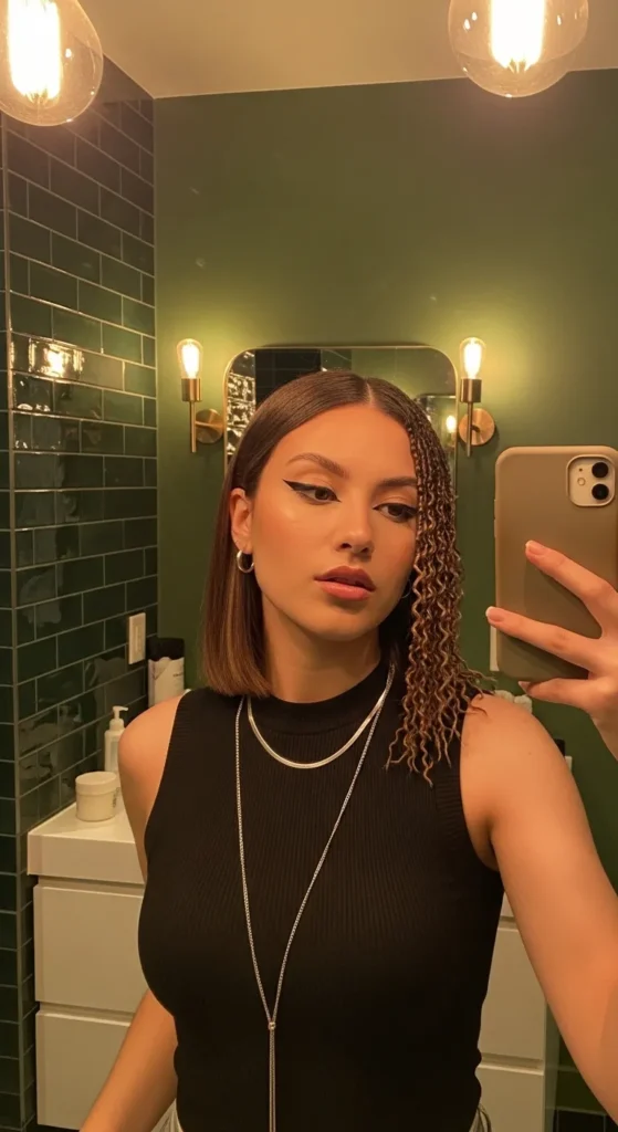 Side Crimped Style That Works For Round Faces