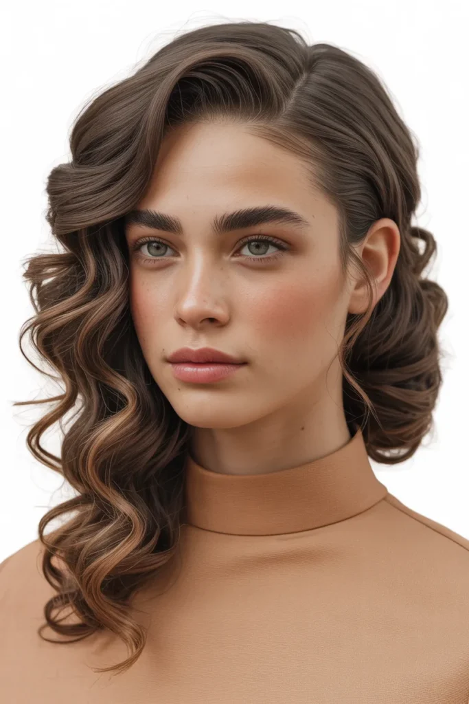 Side Swept Curls