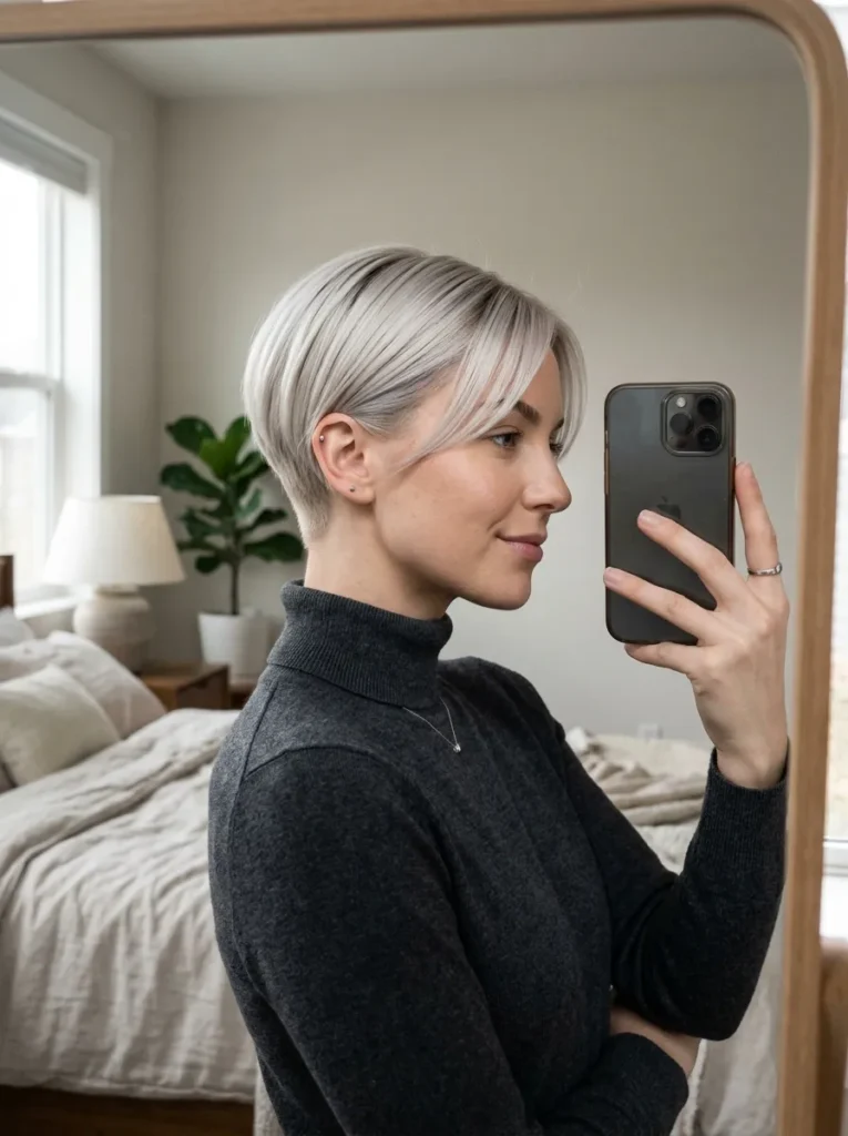 Sleek Pixie Blonde