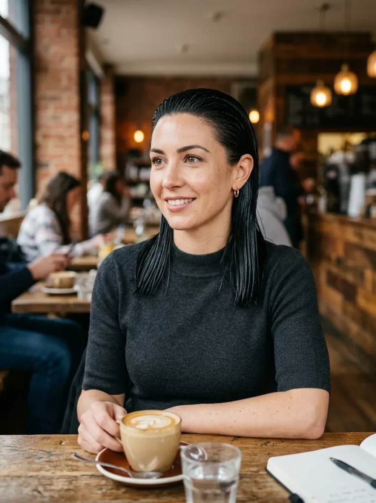 Slicked Back Wet Look