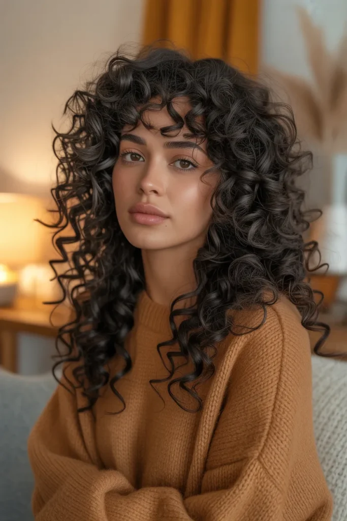 Soft Layers for Thick Curly Hair That Won't Budge