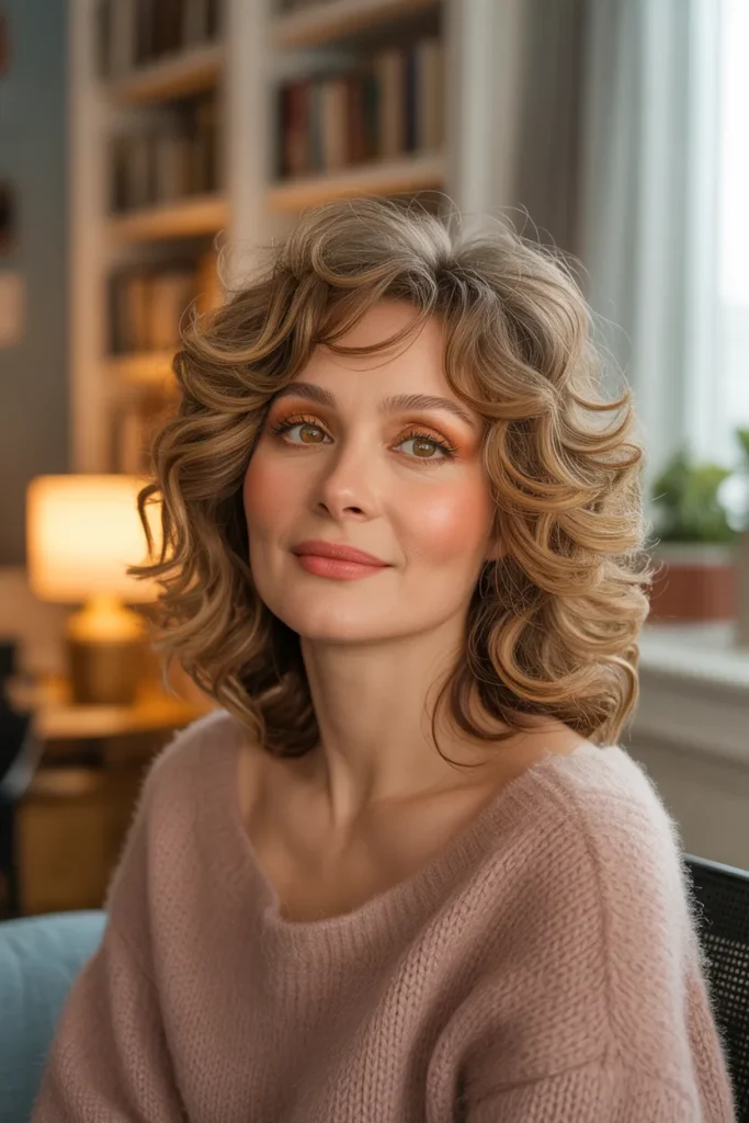 Soft Perm Waves Bringing Beautiful Body to Thin Hair