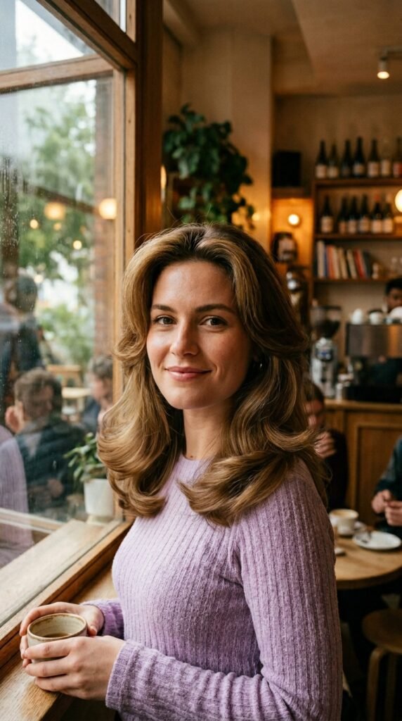 Square Face 90s Blowout With Softness Where It Counts
