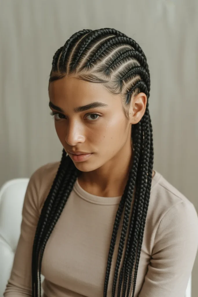 Straight Back Cornrows