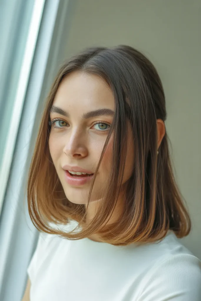 Sun-Kissed Butterscotch Ribbons For Fine Brown Hair