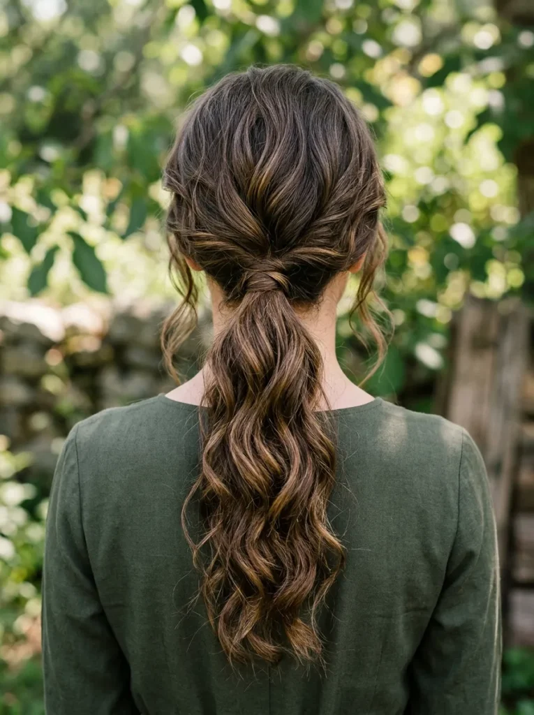 Textured Low Ponytail