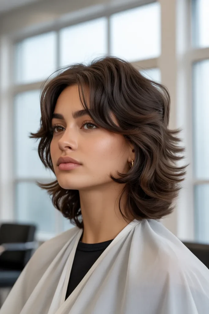 Textured Medium Shag Haircut for Thick Hair