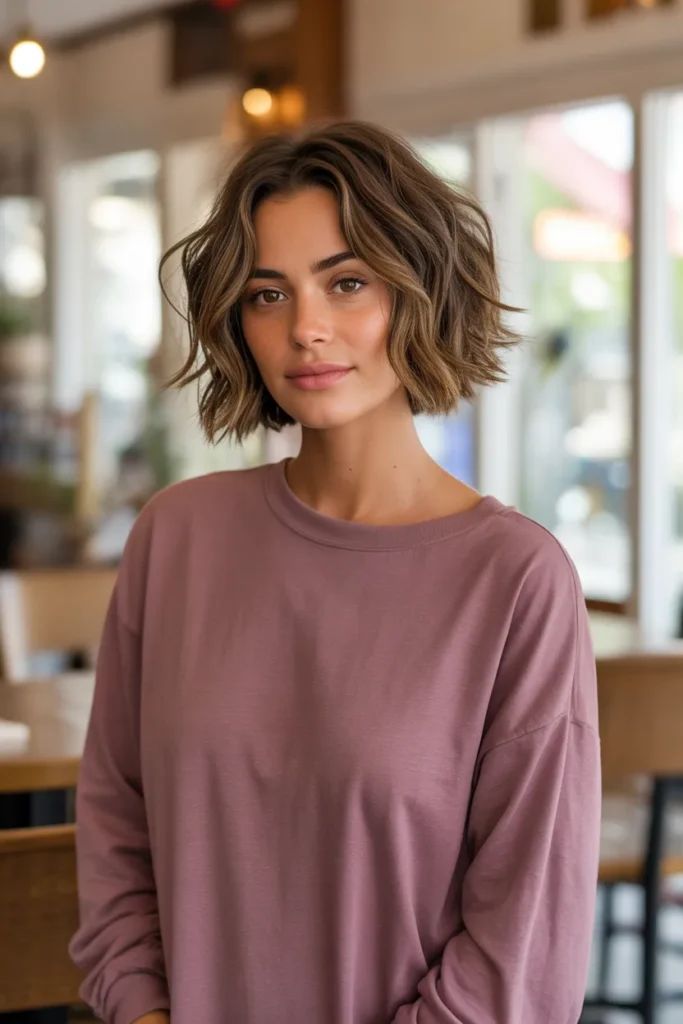 Textured Messy Undercut Bob for Effortless Cool