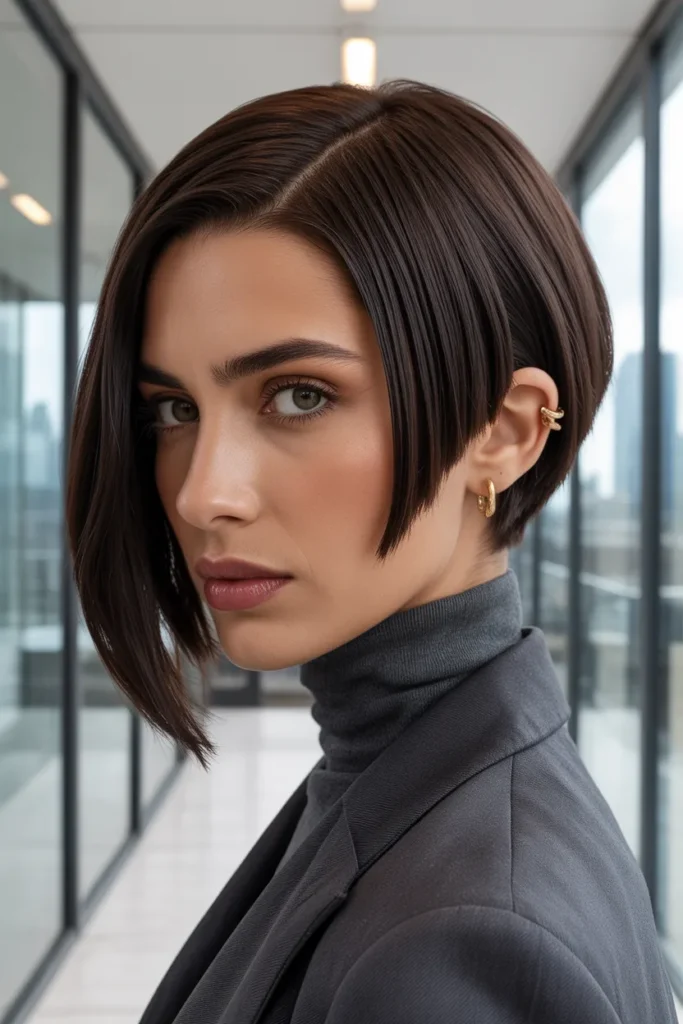 The Asymmetrical Old Money Bob With a Sharp Angle