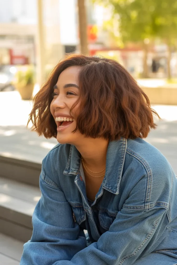 The Choppy Bob Hairstyle Made for Thick Unruly Hair