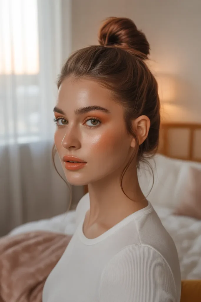 The Effortless Top Knot for Greasy Hair Days