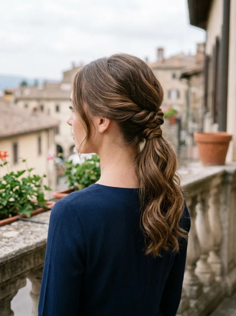 Twisted Low Ponytail