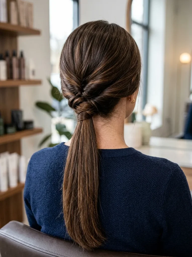 Twisted Low Ponytail