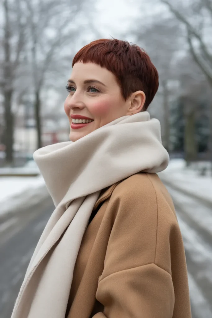 Very Short Hairstyles for Winter That Actually Keep You Warm