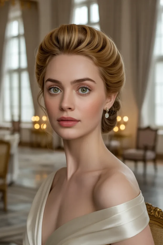 Vintage Inspired Blonde Updo That Defines Old Money Hairstyles