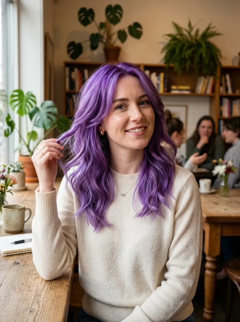 Violet Layered Hair