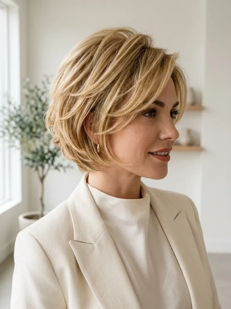 Voluminous Crop Blonde