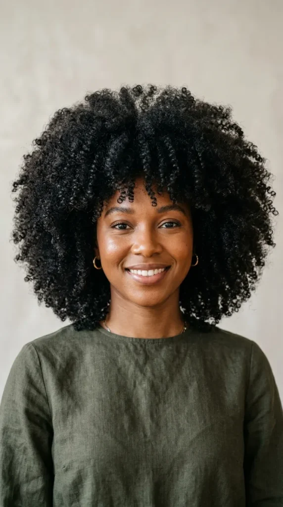 Voluminous Curly Afro