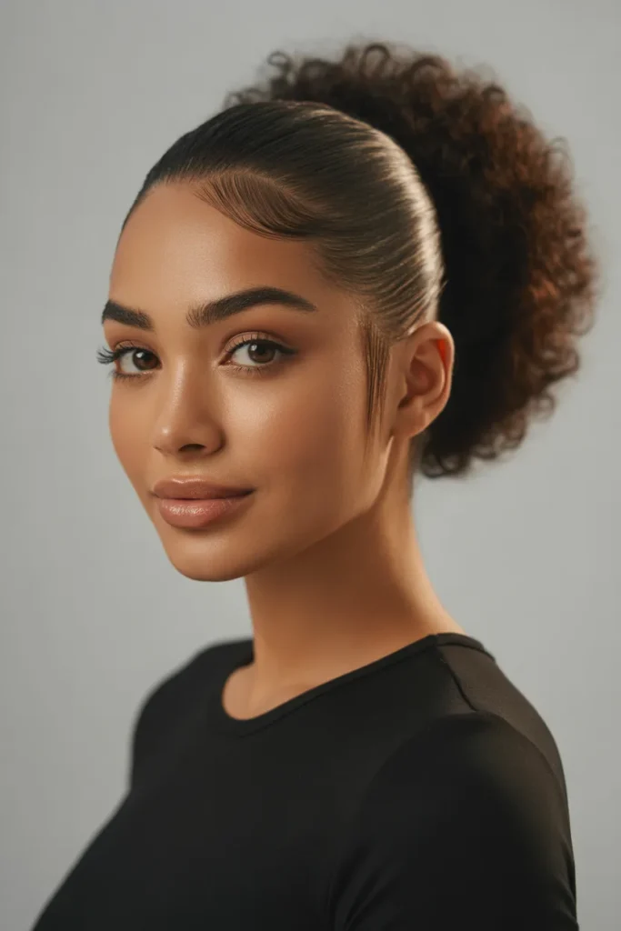 Voluminous Slicked Back Puff With Smooth Edges