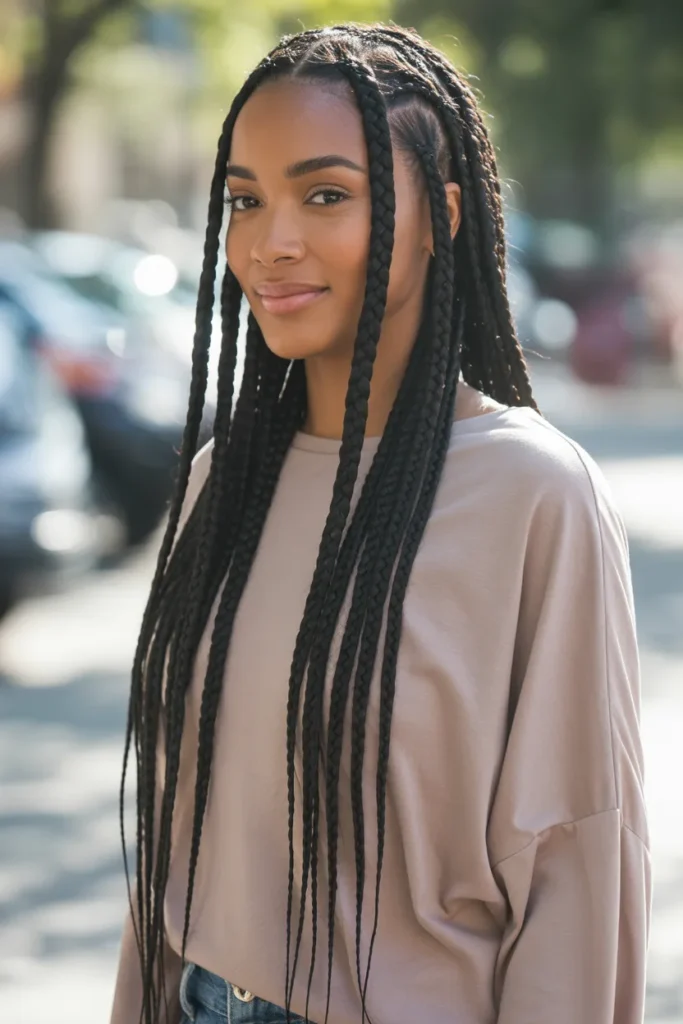 Waist-Length Cornrows