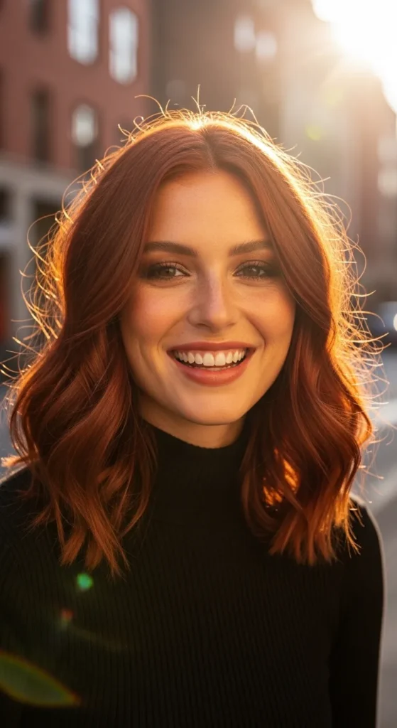 Wavy Cherry Bomb Lob for That Effortless Cool-Girl Energy