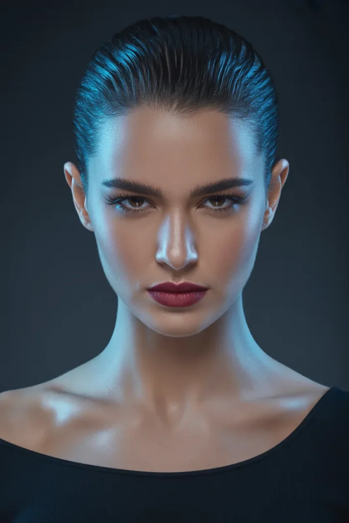 Wet-Look Slicked Back Style for Bold Days