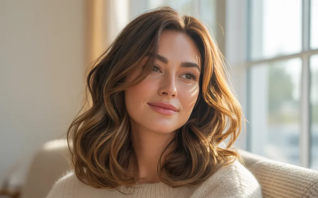 caramel highlights brown hair