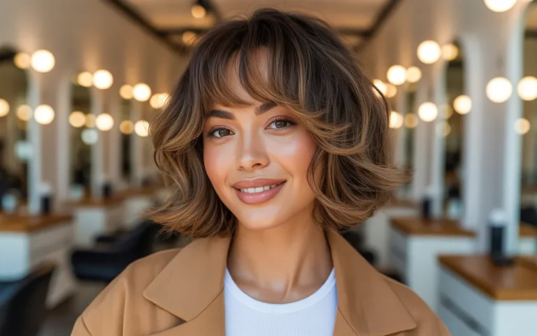 short shag with bangs