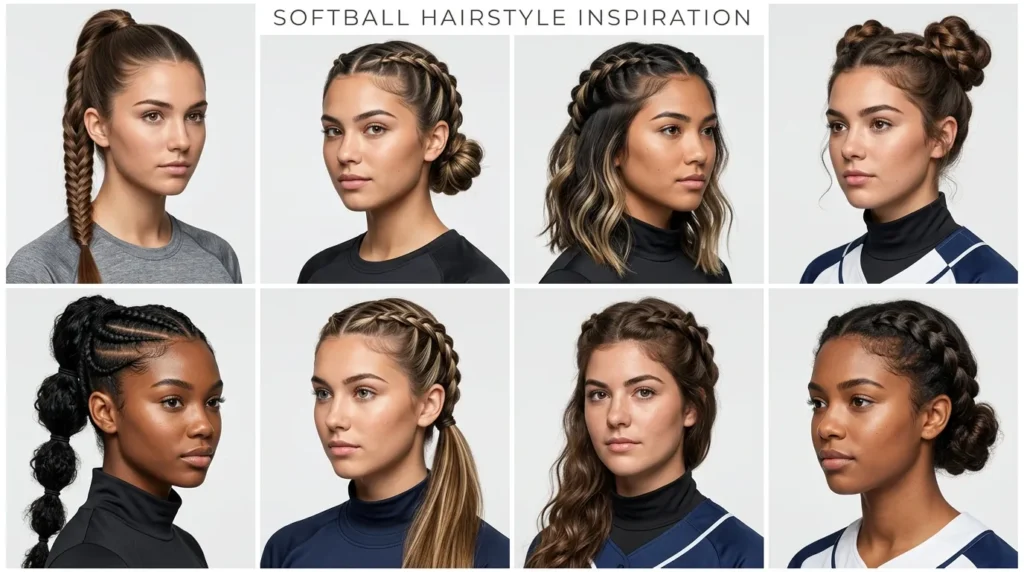 softball hairstyles