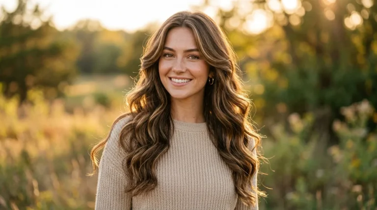 sun kissed brunette hair