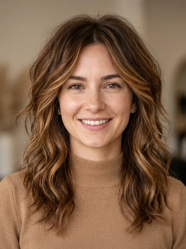 Balayage Wolf Cut Layers