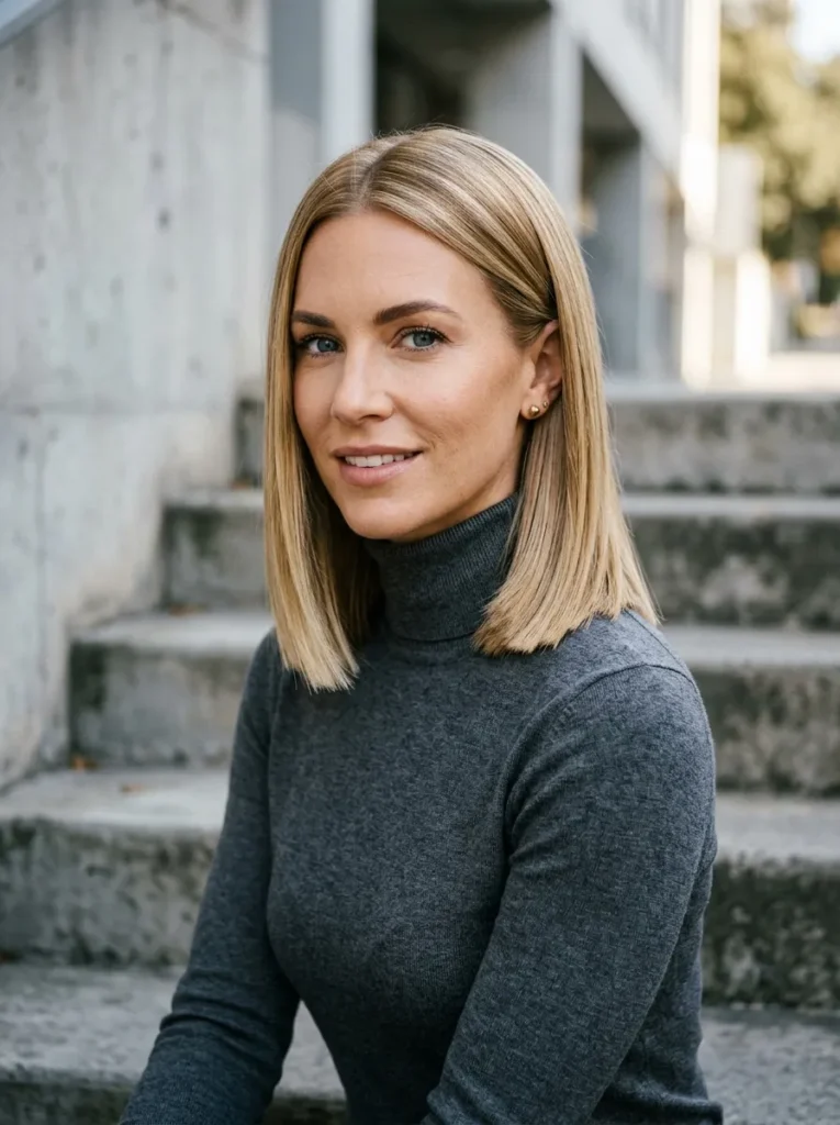 Blunt Blonde Lob