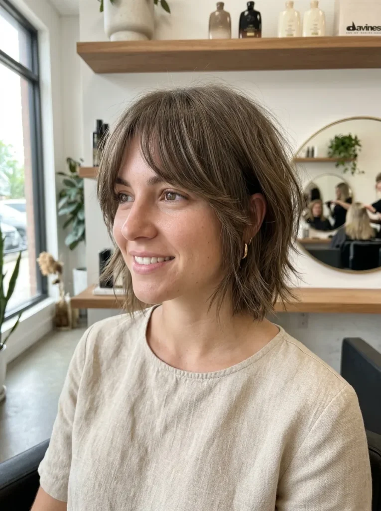 Bob Wolf Cut With Bangs