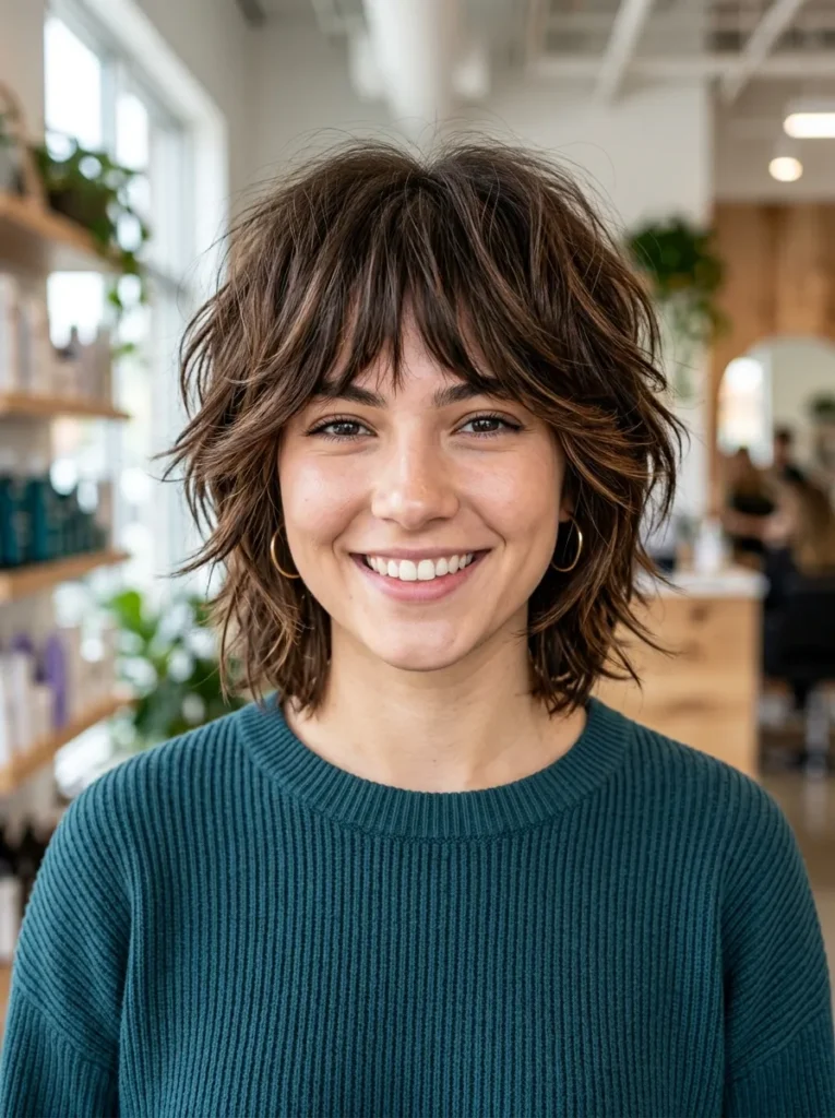 Bold Face Frame Wolf Cut