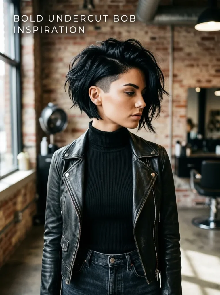 Bold Undercut Bob