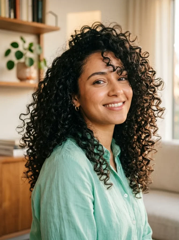Bouncy Face Framing Curls